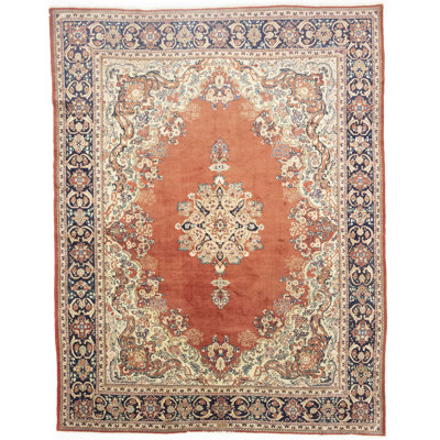 Tapis rouge rouillé traditionnel 10X13