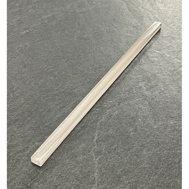 Carreau de verre 11,75 po x l 0,5 po, Crème, crème