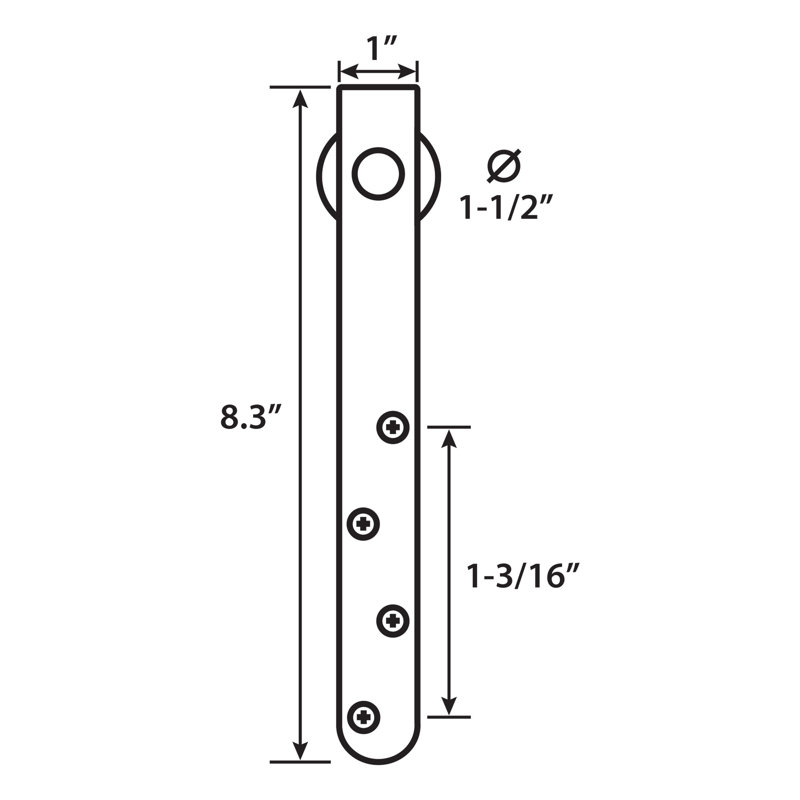 Solid Steel Mini Sliding Rolling Barn Door Hardware Kit for Double Wood Doors