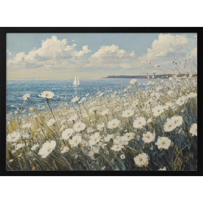«Wild Flowers Field», art mural texturé encadré