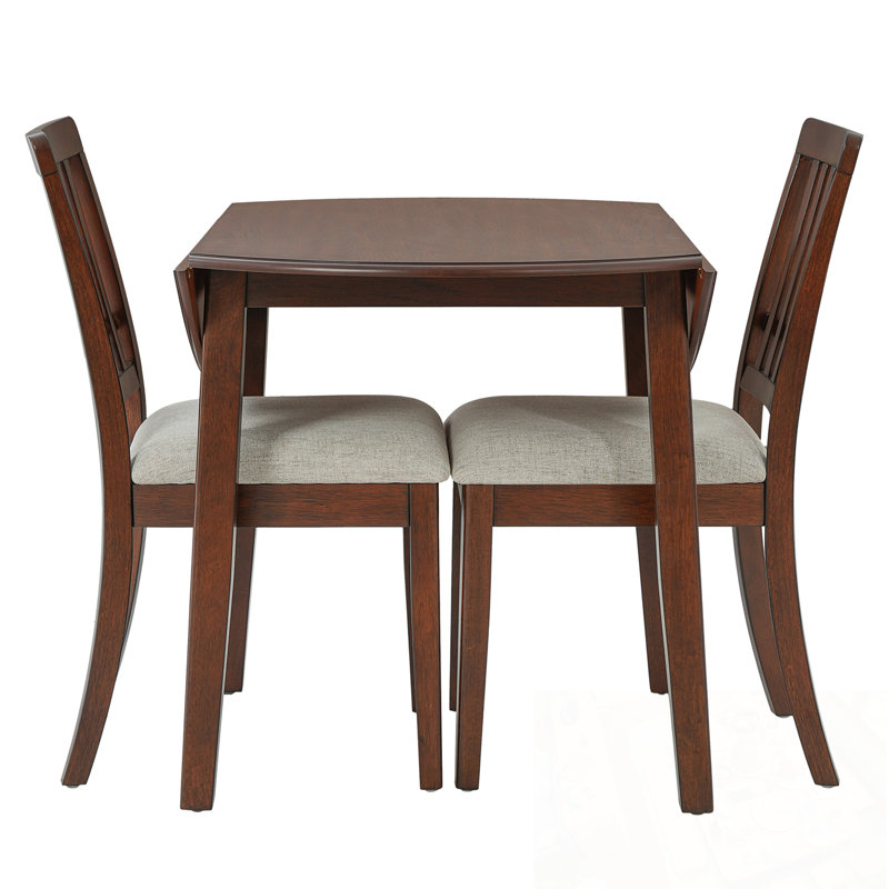 Table ronde 3 pièces Vasili, Brun