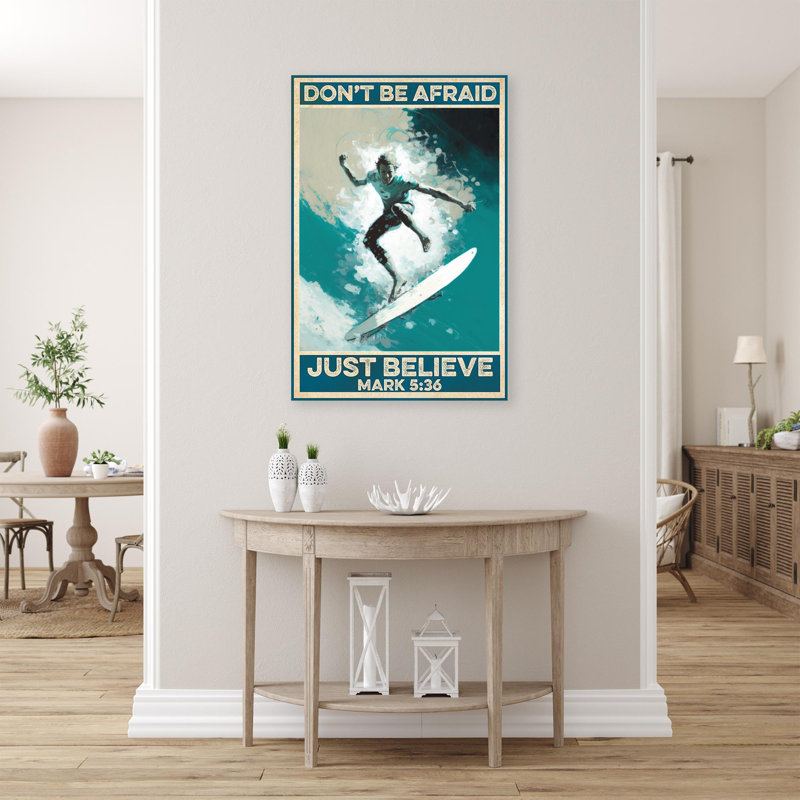 «Surfing Don't Be Afayez», impression sur toile, H 36 po x l 24 po x P 1,25 po