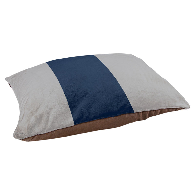 Coussin Designer, Petit (L 18 po x l 28 po), Argent / bleu nuit polaire