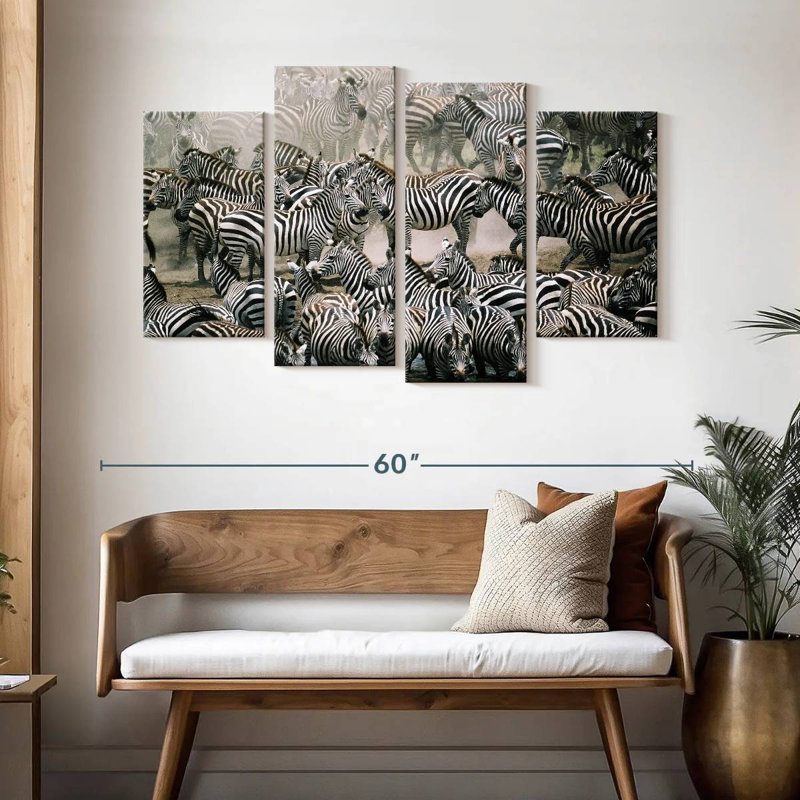 Brampt Zebra Herd, 32" H x 52" W