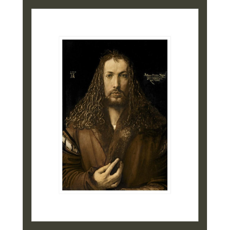 Autoportrait à l'âge de vingt-huit par Albrecht Dürer, impression giclée encadrée, H 16,75 po x l 13,41 po