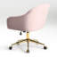 Chaise de bureau rembourrée en velours Farrah-101215815