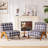 Upholstered Accent Chair with Wooden Legs-415787230