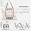 Ensemble de 4 valises, valise durable en ABS avec sac de voyage, porte-gobelet, valise rigide en ABS avec roulettes, blanc