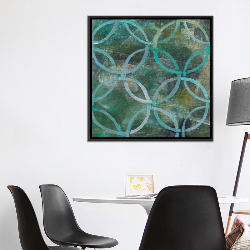 «Tile Element III», reproduction d'impression sur toile tendue, H 18 po x l 18 po x P 1,5 po, Toile encadrée noire