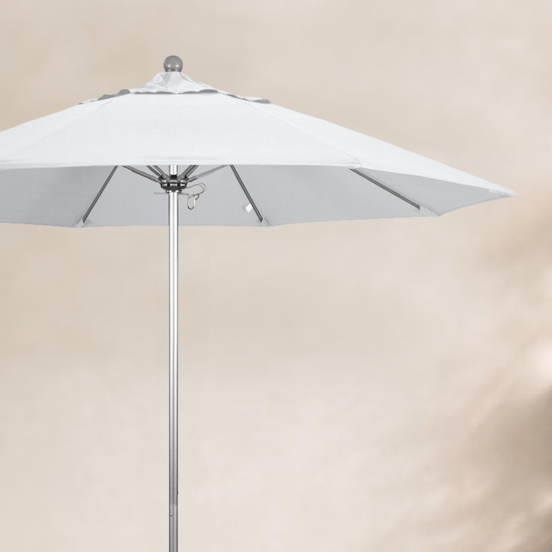 Maria 108'' Market Sunbrella® Umbrella, Canvas Natural Sunbrella® Canvas, Silver