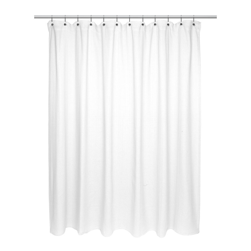 Cotton Shower Curtain, 84" H x 72" W, White