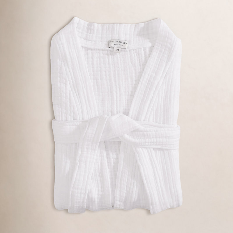 Kimono en mousseline de coton, TTG, Blanc