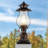 Lantern Head With Curved Hourglass-style Crackled Glass Shade