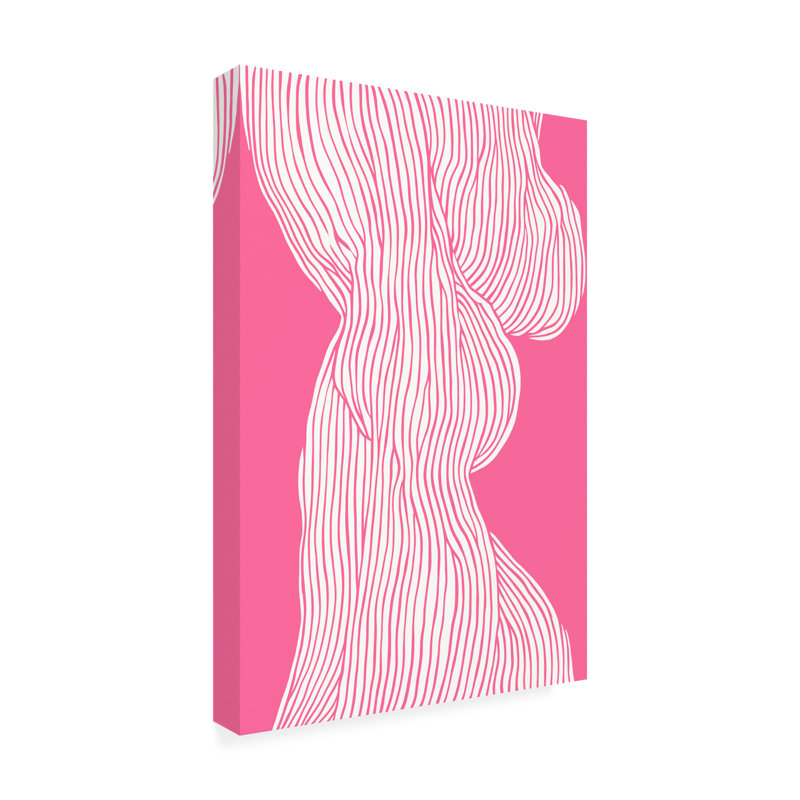 Fibre bolognaise no 1, impression sur toile, H 19 po x l 12 po x P 2 po, Rose