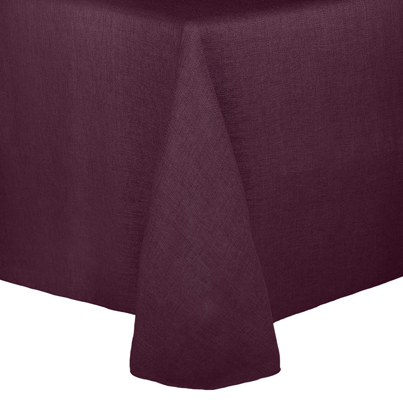 Ultimate Textile Square Tablecloth, 3, 120" x 120", Burgundy
