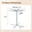 Round Dev with glass top and metal base-657145958