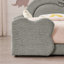 Lit double en forme de dinosaure avec barrière de sécurité, structure de lit en bois massif pour chambre à coucher, tissu Boucle-2007528174