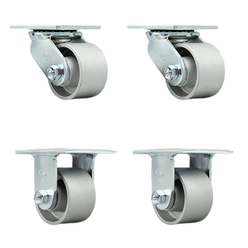 4-Piece Semi Steel Caster Set