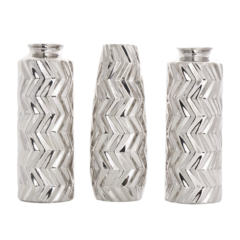 Ensemble de vases décoratifs Elvita, Argent