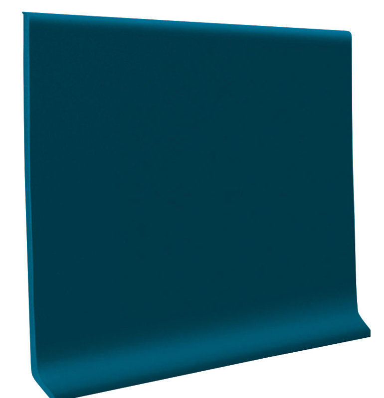 Base murale en caoutchouc 700 H 700 po (TPR) H 4 po x L 48 po x 1/8 po couleur bleu, Bleu