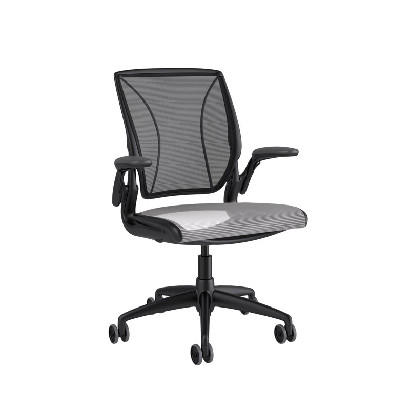 Mesh Task Chair, Pinstripe/Cadmium Yellow, Dash/Platinum, Black
