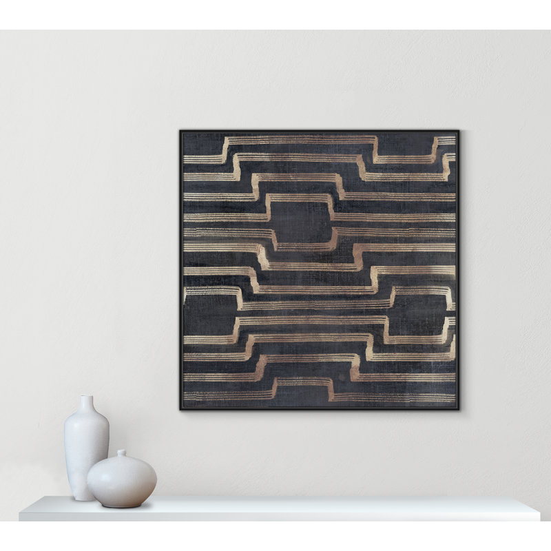 Golden Symphony in Motion II - Square Version Print par Emma Peal, Noir, H 46,5 po x l 46,5 po