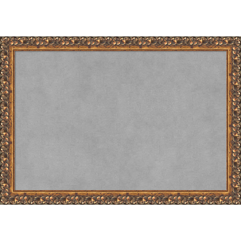Tableau magnétique encadré bronze antique, H 14 po x l 20 po