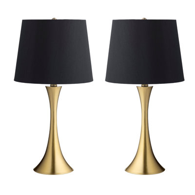 Set Of 2 Metal Table Lamp With Shade