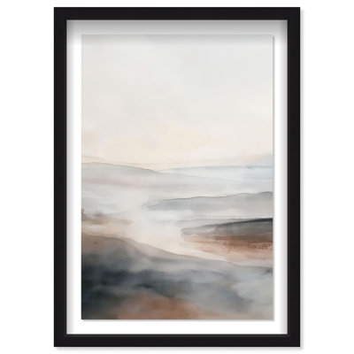 Desert Mirage Shadowbox Abstract Print by Oliver Gal, Black Frame, 10 x 15