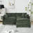 Modern Chenille Loveseat Sofa Couch With Ottoman-506217866-506217865