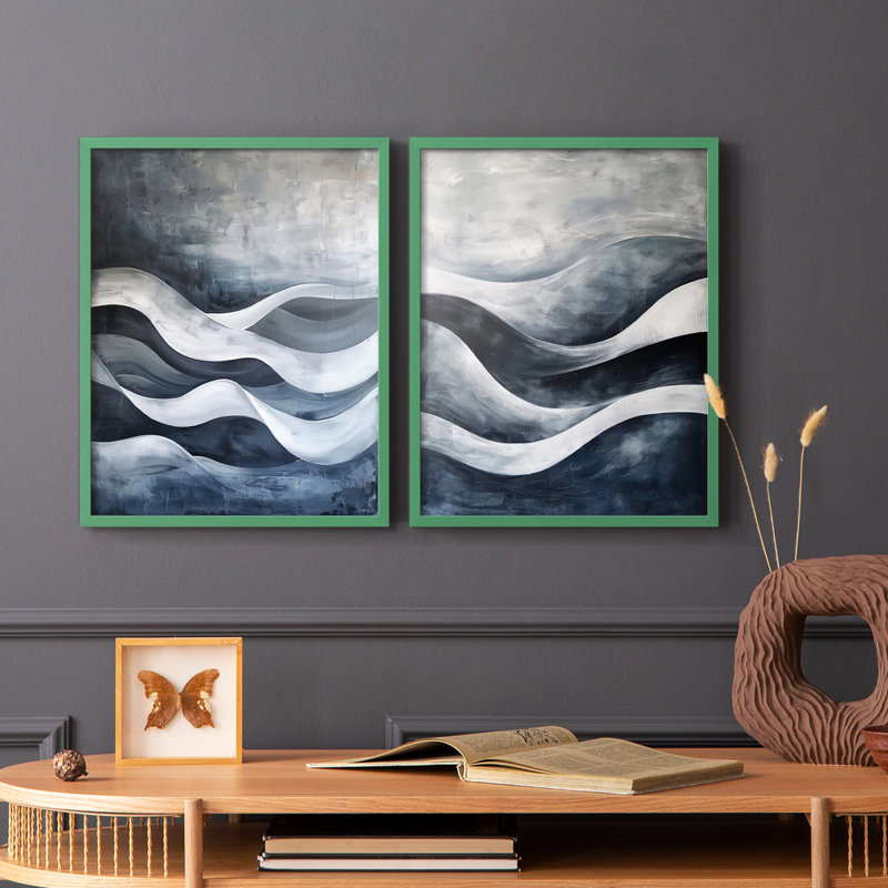 ABSTRACT Series CDLxxv - reproduction encadrée de qualité supérieure - prête à être accrochée - aucun clou requis - aucun clou requis
