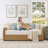 Modern Linen Daybed With Pneumatic Lift-Up Storage, No Box Spring Needed, Yellow-1738757095