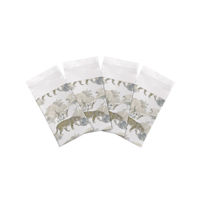 Leopard Walk Cotton Sateen Dinner Napkins