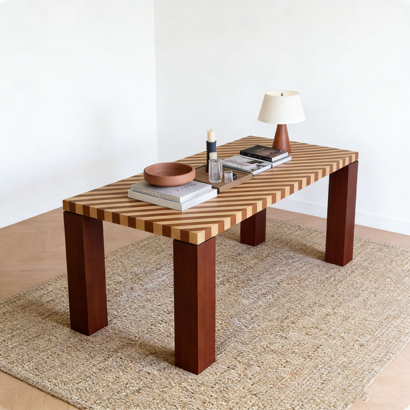Table de salle à manger French Vintage, H 29,5 po x L 55,1 po x l 31,5 po