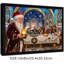 Art mural noir encadré rétro du Père Noël - impressions de décorations de scène religieuse de Noël-270029997