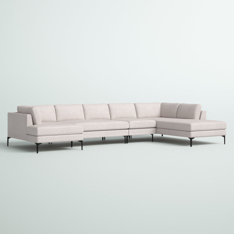 Canapé modulaire de 160 po Defeo, Crème