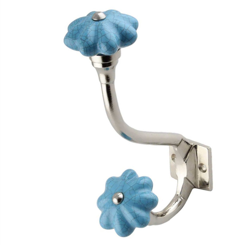 Whetsel Iron Wall Wall Hook, Turquoise