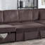 Canapé modulaire convertible revêtu de velours côtelé