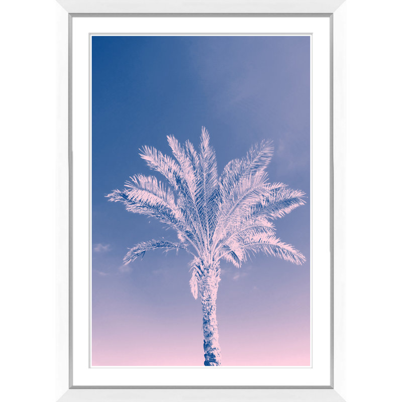 «Solarized Palm Tree» - Cadre photo, impression sur papier