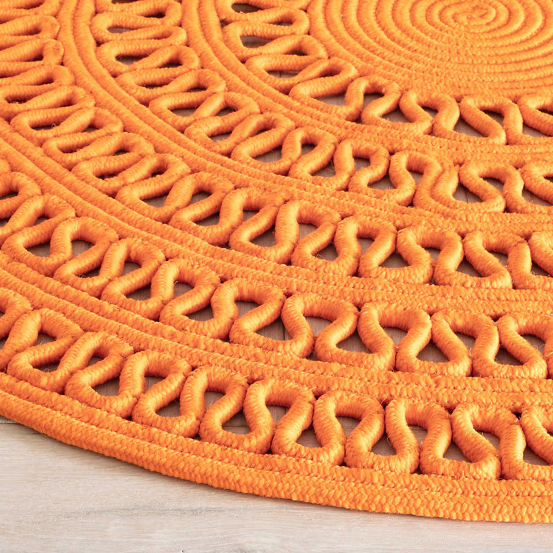 Tapis rond tissé à la main Bowline, Rond 10 pi