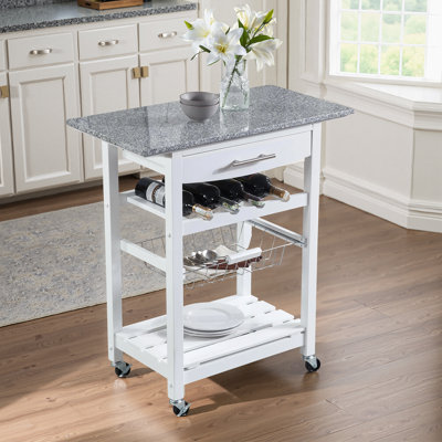Mobile Rolling Kitchen Island Trolley Serving Cart by FunniHomi