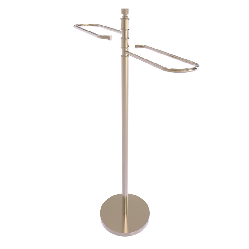 Freestanding Towel Stand, Antique Pewter