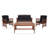 Delosreyes Acacia 4 - Person Patio Conversation Set with Cushions-998970793