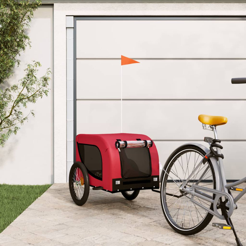 Iban Foldable Pet Bike Trailer, 136 x 69 x 73.5 cm, red