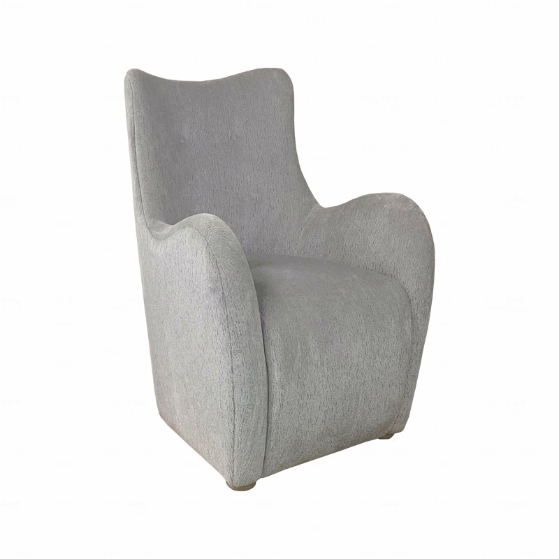 Fauteuil d'appoint pivotant en tissu de couleur zinc recouvert de tissu d'ameublement