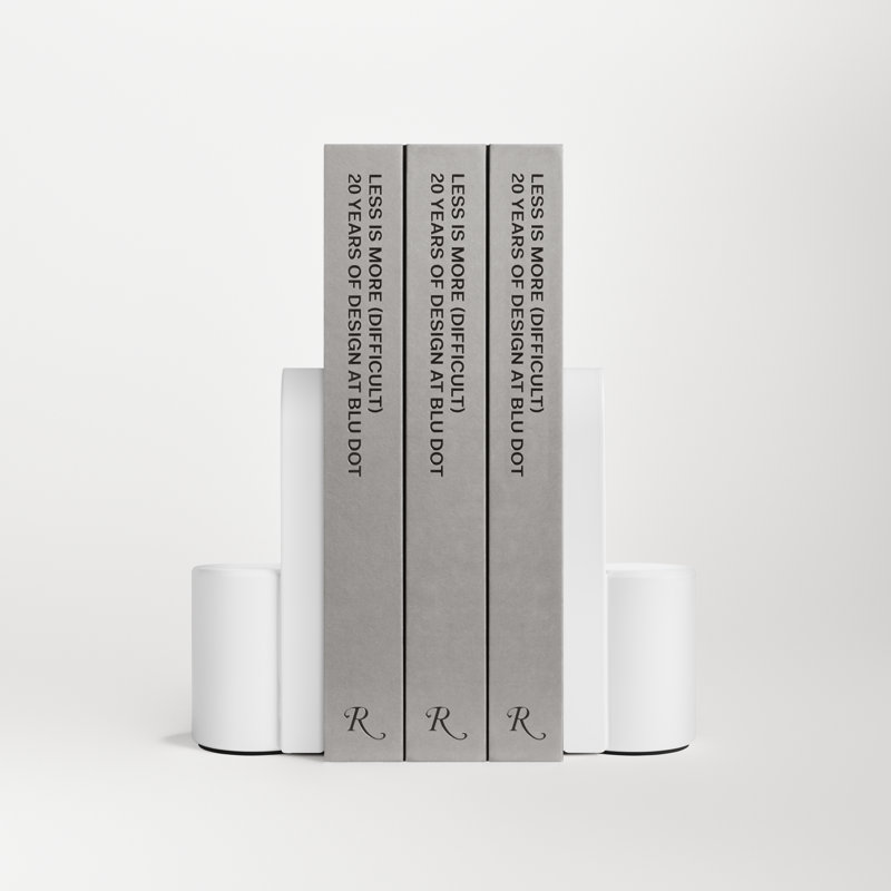 Kettle Office Bookend, White