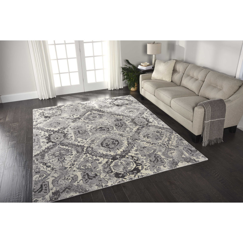 Idaville Abstract Indoor Rug, Rectangle 5'6" x 8'