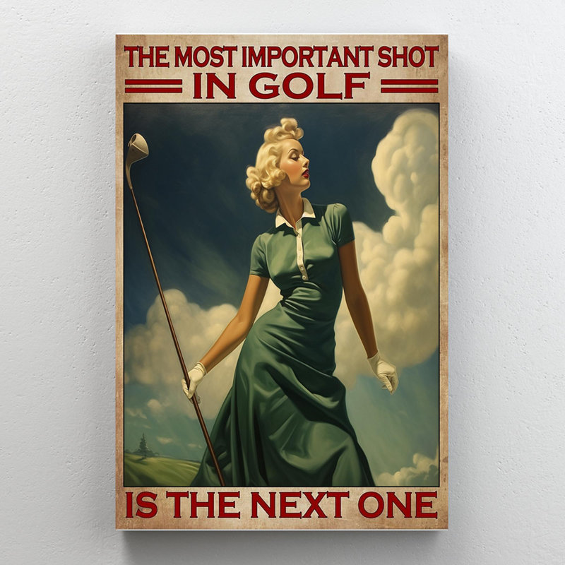 Impression sur toile, "The Most Import Shot In Golf 3" - 1 pièce, H 14 po x l 11 po x P 1,25 po