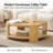 Waynesville Promise 42"W Modern Farmhouse Oak Solid Wood Round Coffee Table with Open Lower Shelf-1259516421