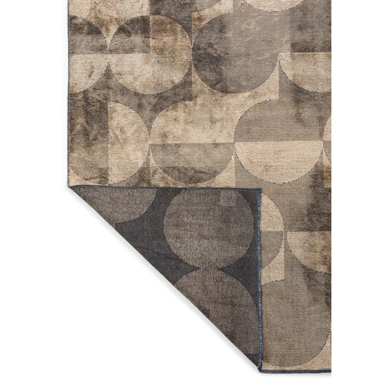 Modern Abstract Polka Dots Rug, Rectangle 6'7" x 8'3"